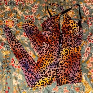 Savage X Fenty Multicolor Leopard Print Jumpsuit